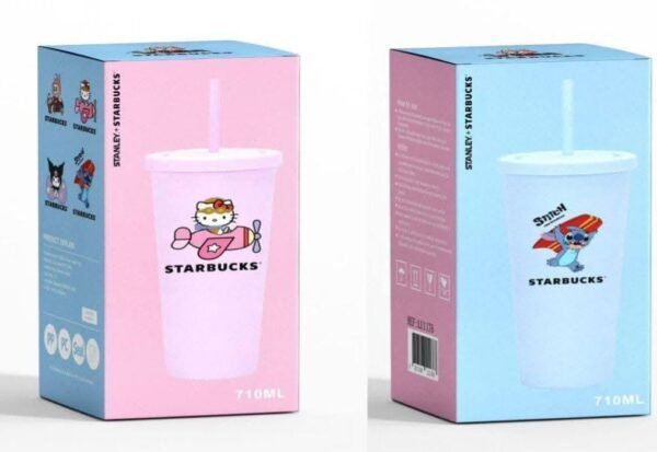 LU1218 - VASO CON POPOTE X "STITCH/KUROMI/KELLO KITTY/LABUBU" (1PZA) - Imagen 7