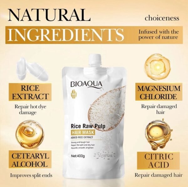 BQY09883 - MASCARILLA CAPILAR DE ARROZ X BIOAQUA (1 PZA) - Imagen 6