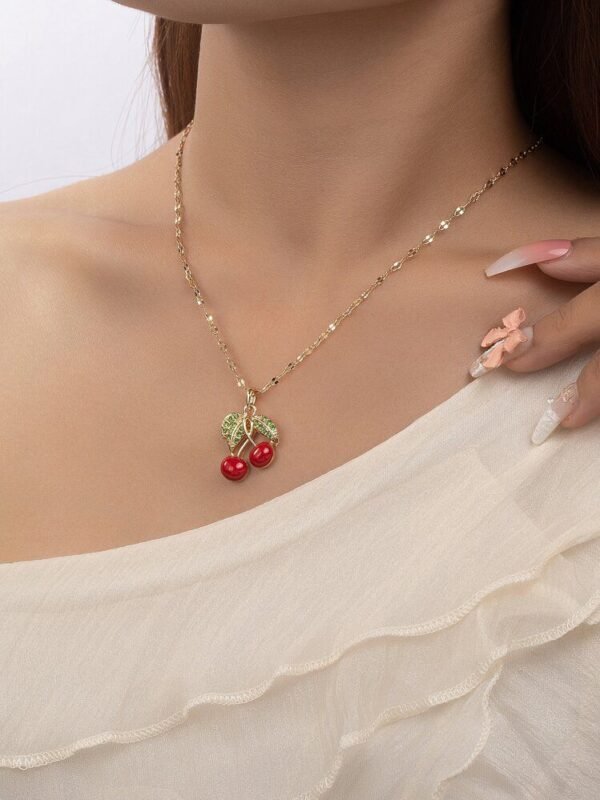 25LT-100 - SET DE 12 JUEGOS DE COLLAR CON ARETES CHERRY Y STRAWBERRY FASHION (1 SET) - Imagen 8
