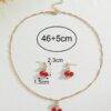25LT-100 - SET DE 12 JUEGOS DE COLLAR CON ARETES CHERRY Y STRAWBERRY FASHION (1 SET)
