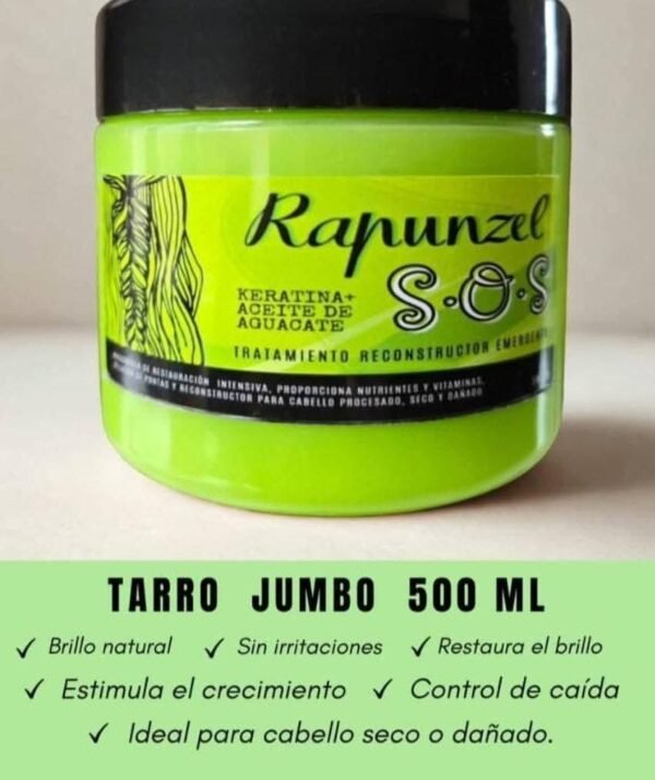 MRZ9 - MASCARILLA S.O.S PARA EL CABELLO X RAPUNZEL (1 PZA) - Imagen 2
