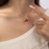 25LT-100 - SET DE 12 JUEGOS DE COLLAR CON ARETES CHERRY Y STRAWBERRY FASHION (1 SET)