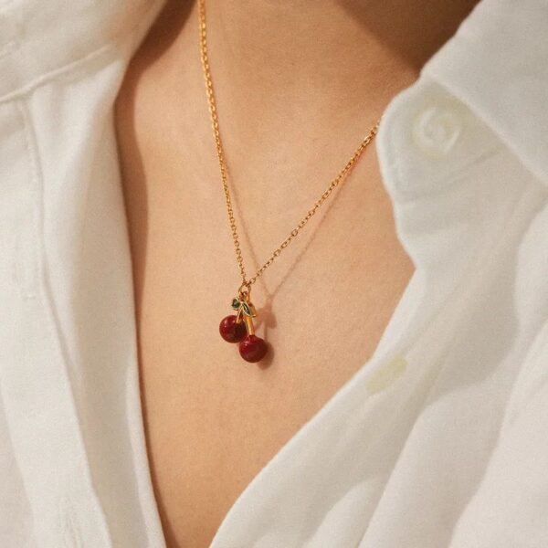 25LT-100 - SET DE 12 JUEGOS DE COLLAR CON ARETES CHERRY Y STRAWBERRY FASHION (1 SET) - Imagen 12