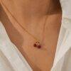 25LT-100 - SET DE 12 JUEGOS DE COLLAR CON ARETES CHERRY Y STRAWBERRY FASHION (1 SET)