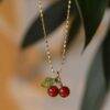 25LT-100 - SET DE 12 JUEGOS DE COLLAR CON ARETES CHERRY Y STRAWBERRY FASHION (1 SET)