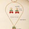 25LT-100 - SET DE 12 JUEGOS DE COLLAR CON ARETES CHERRY Y STRAWBERRY FASHION (1 SET)