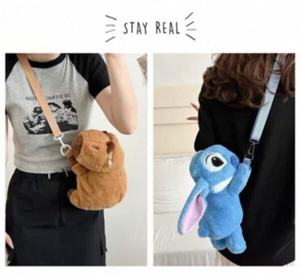 LU7714 - PELUCHE CROSSBODY DE STITCH/LOTSO/CAPIBARA (1 PZA) - Imagen 12