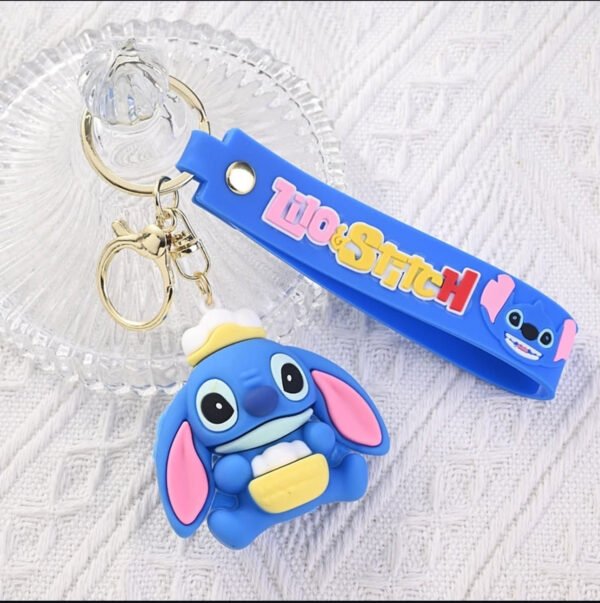 LU7831 - LLAVEROS KAWAII 3D X "STITCH" POR DECENA (10 PIEZAS) - Imagen 4
