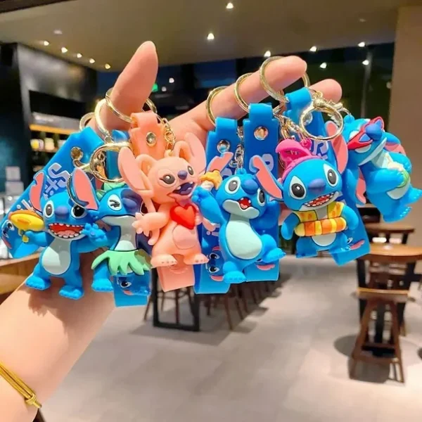 LU7831 - LLAVEROS KAWAII 3D X "STITCH" POR DECENA (10 PIEZAS) - Imagen 18