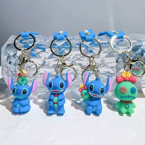 LU7831 - LLAVEROS KAWAII 3D X "STITCH" POR DECENA (10 PIEZAS) - Imagen 8