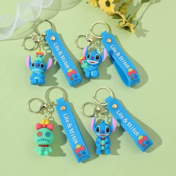 LU7831 - LLAVEROS KAWAII 3D X "STITCH" POR DECENA (10 PIEZAS) - Imagen 5