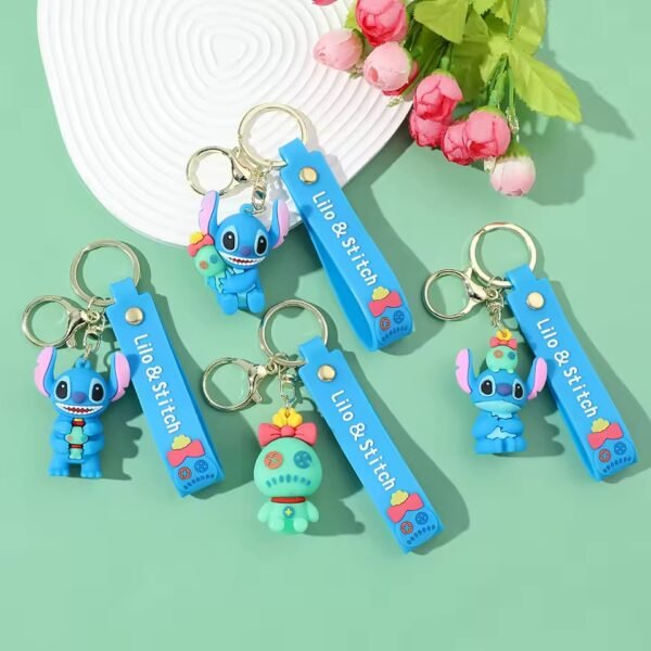 LU7831 - LLAVEROS KAWAII 3D X "STITCH" POR DECENA (10 PIEZAS) - Imagen 6