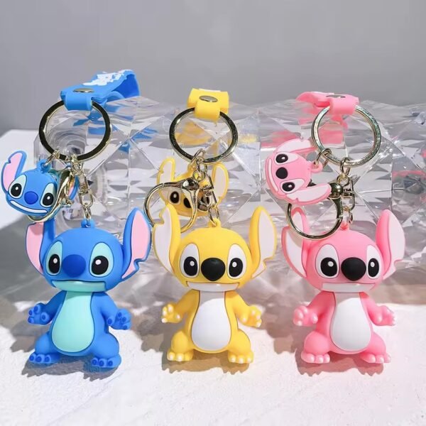 LU7831 - LLAVEROS KAWAII 3D X "STITCH" POR DECENA (10 PIEZAS) - Imagen 9