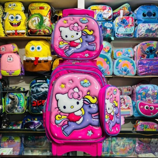 LU9387A - TRIO ESCOLAR DE MOCHILA DE PRIMARIA CON CARRITO X PERSONAJES (1 PZA) - Imagen 3