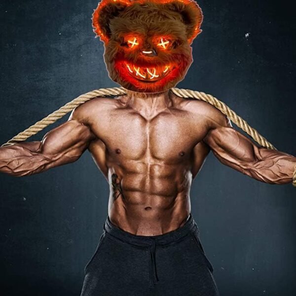 OS14 - MÁSCARA DE OSO HALLOWEEN.  (1 PZA) - Imagen 4
