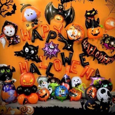 6293 - GLOBOS HALLOWEEN METALICOS. (1 DOCENA)