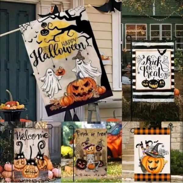 EST11 - ESTANDARTE CON DISEÑO DE HALLOWEEN POR TERCIA (3 PIEZAS) - Imagen 2