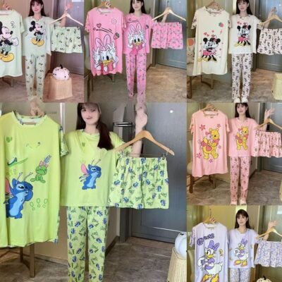 1819- SET DE 6 PIJAMAS DE 4 PIEZAS PERSONAJES. (1 SET)