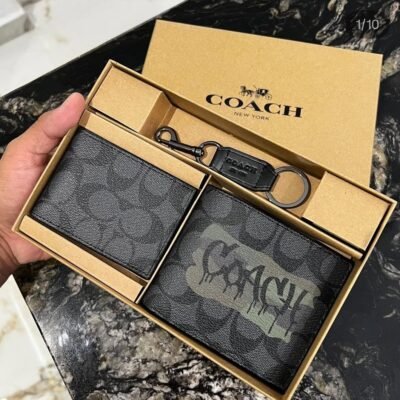 S8103 - SET CARTERA X "COACH" PARA CABALLERO. (1 SET) )