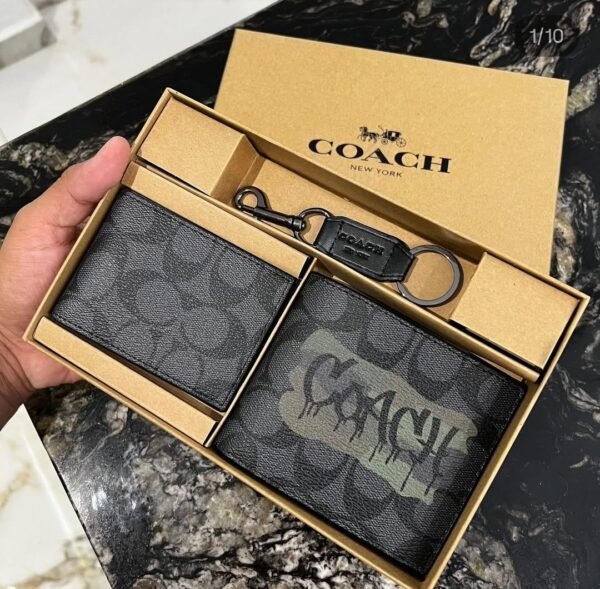 S8103 - SET CARTERA X "COACH" PARA CABALLERO. (1 SET) )
