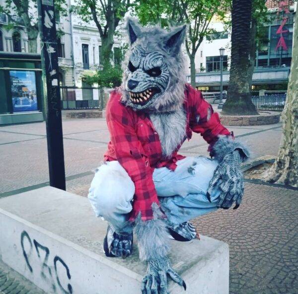 LU32021 - PAR DE GUANTES DE LOBO x HALLOWEEN" (1 PAR)