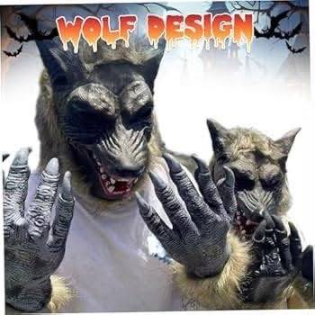 LU32021 - PAR DE GUANTES DE LOBO x HALLOWEEN" (1 PAR)