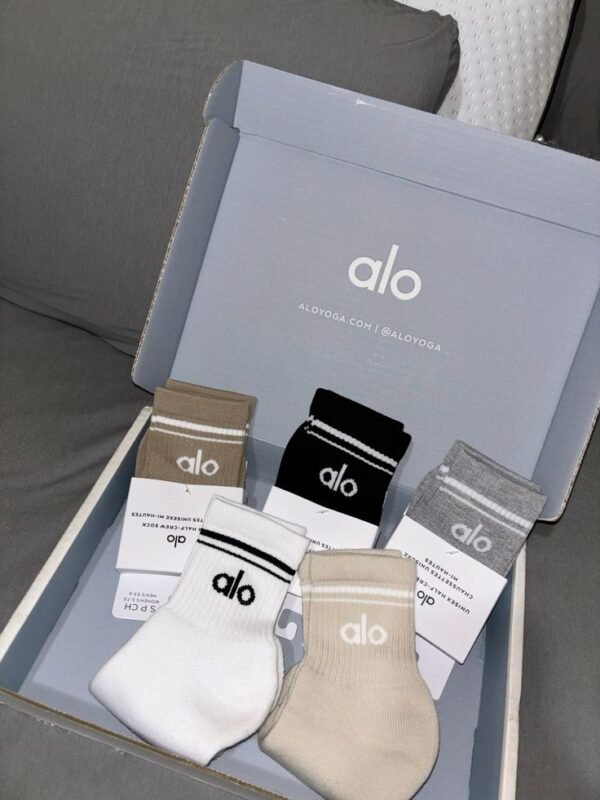 LU1791- CALCETA ANTIDERRAPANTE "LULULEMON" Y " ALO". (10 PIEZAS) - Imagen 8