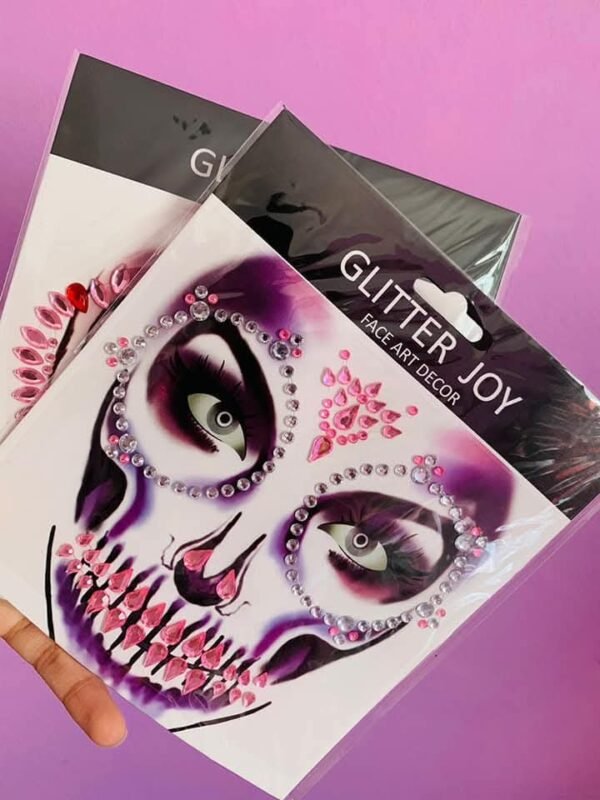25K19 - DECORACIÓN FACIAL CON GEMAS . (10 PIEZAS) - Imagen 2