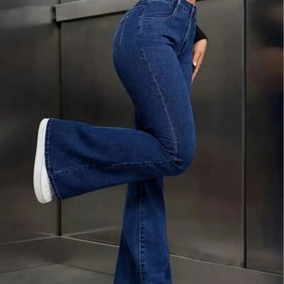 SJK1669- JEANS DE MEZCLILLA ACAMPANADOS X "DARONG". (1 PZA)