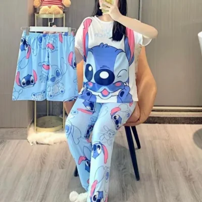 ZZ2090- PIJAMA "STITCH" JUEGO DE 3 PIEZAS. (1 JUEGO)