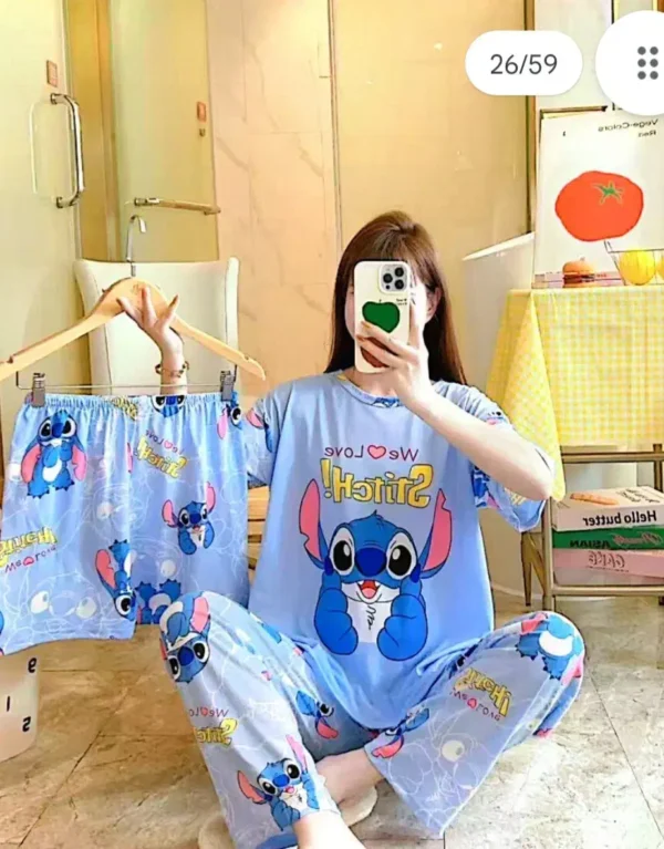 ZZ2090- PIJAMA "STITCH" JUEGO DE 3 PIEZAS. (1 JUEGO) - Imagen 9