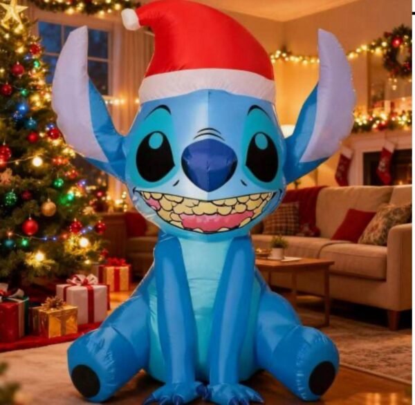 LU1867- INFLABLE "STITCH" NAVIDAD 1.50 X 1.10 MTS. (1 PZS)