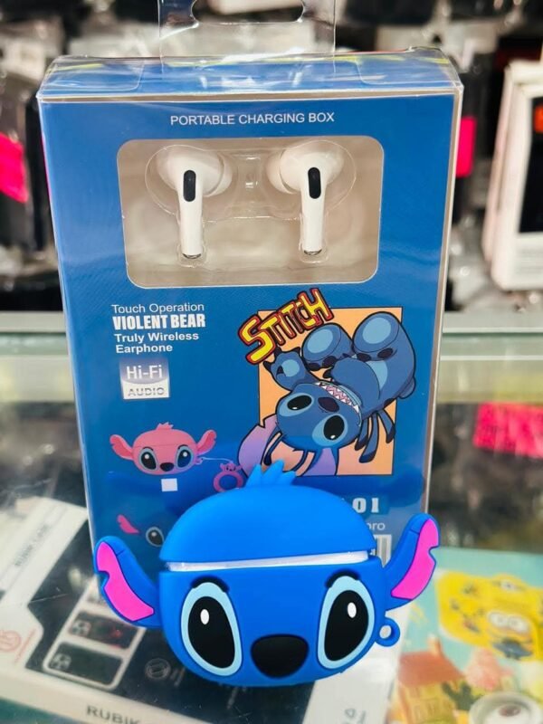 90990- AUDIFONOS AIRPODS "STITCH". (1 PZA) - Imagen 2