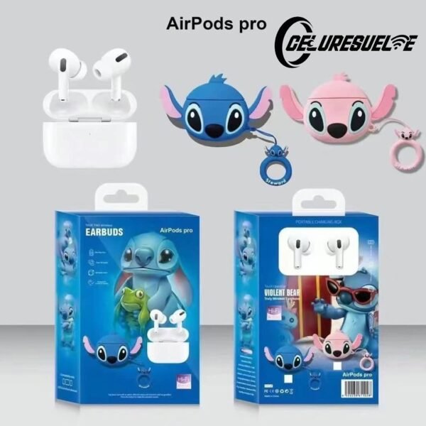 90990- AUDIFONOS AIRPODS "STITCH". (1 PZA) - Imagen 3