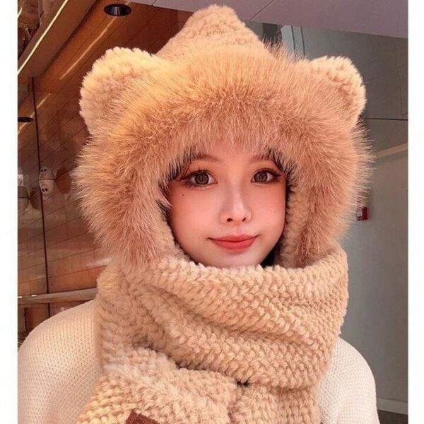 T555- GORRO BUFANDA AFELPADO. 🧸 (1 PZA) - Imagen 2