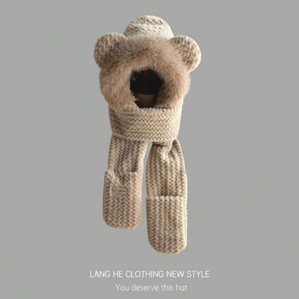 T555- GORRO BUFANDA AFELPADO. 🧸 (1 PZA) - Imagen 3