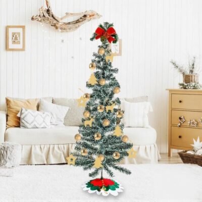 5340- MINI ARBOL DE NAVIDAD ESCARCHADO. (1 PZA)