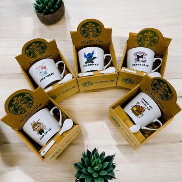 LU88127- TAZA CERÁMICA "STARBUCKS" PERSONAJES CON CAJA. (1 PZA) - Imagen 4