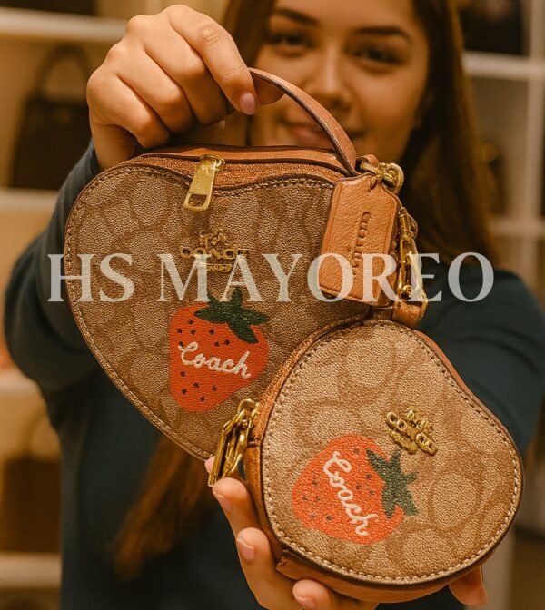 1006- BOLSA DUO "COACH" CORAZÓN CON MUÑEQUERA.  (1 PZA) - Imagen 7