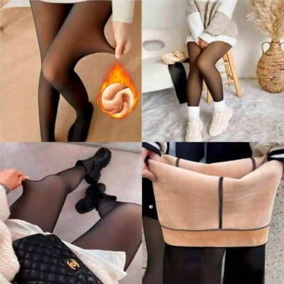 MK4929- MEDIA AFELPADA EFECTO PIEL PARA DAMA X "DARONG". (3 PIEZAS)