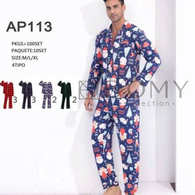 IMG-20251123-WA0610 AP113 - PIJAMA NAVIDEÑA PREMIUM PARA HOMBRE (1 PZA)