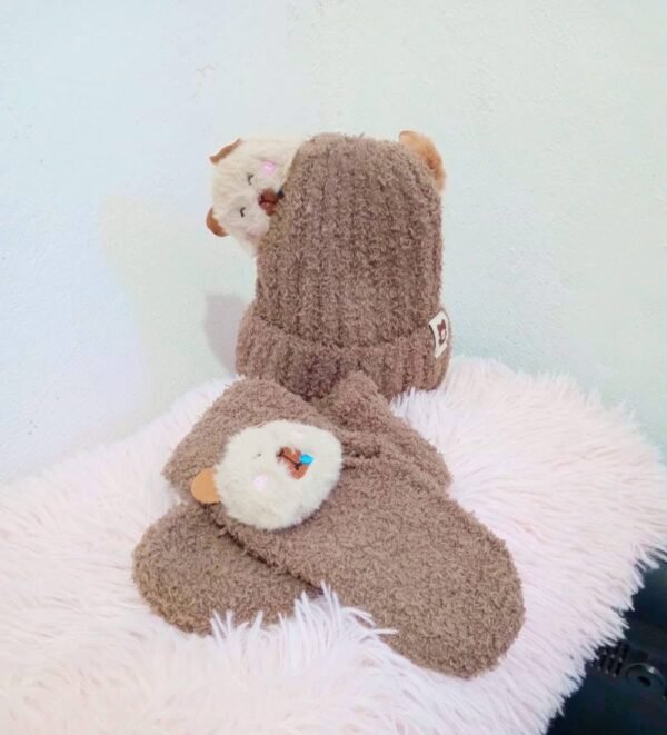 5288 - GORRO CON BUFANDA PARA BEBE x "CAPIBARA" (1 PZA)