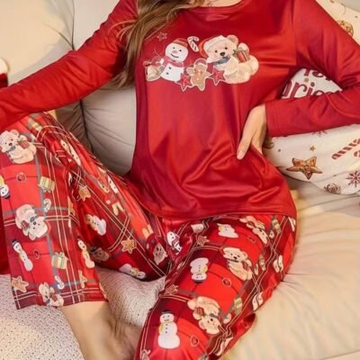 AP112B - PIJAMA NAVIDEÑA PARA DAMA (1 PZA)