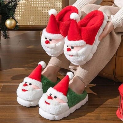 908 - PANTUFLAS DE SANTA CLAUS Y ARBOL NAVIDEÑO (1 PZA)