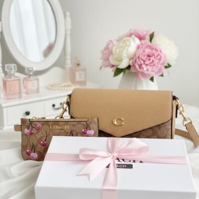 W-812A - CROSSBODY CON MUÑEQUERA x COACH CON CAJA DE REGALO (1 PZA)