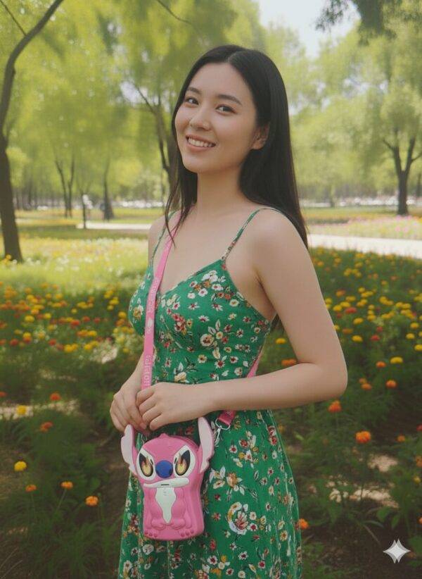 LU1825 -  CROSSBODY DE SILICON x "STITCH y ANGELA" (1 PZA)