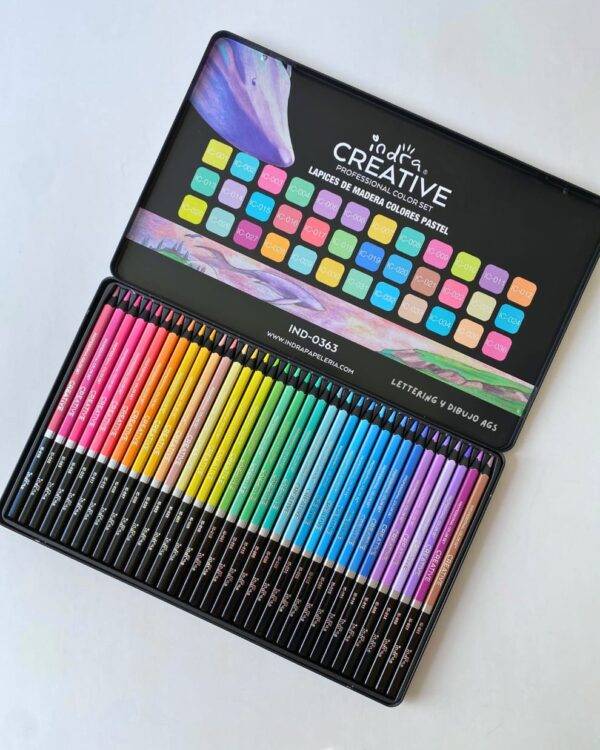 HM26H-200 - SET DE 36 COLORES PASTEL PROFESIONALES x "INDRA CREATIVE" (1 SET)