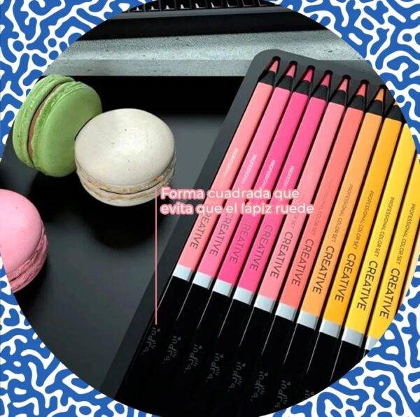 HM26H-200 - SET DE 36 COLORES PASTEL PROFESIONALES x "INDRA CREATIVE" (1 SET)