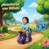 LU7894 - CARRO INFANTIL x "STITCH y HELLO KITTY" (1 PZA)