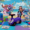 LU7894 - CARRO INFANTIL x "STITCH y HELLO KITTY" (1 PZA)